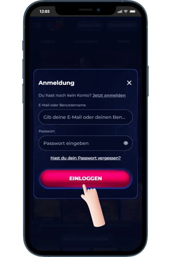 Einloggen